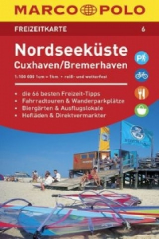 MARCO POLO Freizeitkarte Nordseeküste, Cuxhaven, Bremerhaven 1:100 000