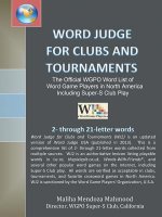 Word Judge for Clubs and Tournaments