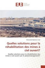 Quelles solutions pour la rehabilitation des mines a ciel ouvert?
