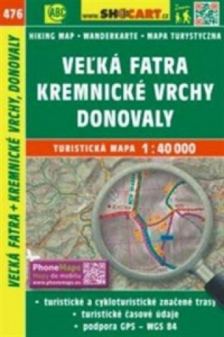 Veľká Fatra, Kremnické vrchy, Donovaly 1:40 000