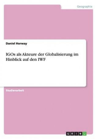 IGOs als Akteure der Globalisierung im Hinblick auf den IWF