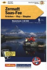 Kümmerly+Frey Karte Zermatt, Saas Fee Wanderkarte