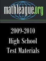 High School Test Materials 2009-2010