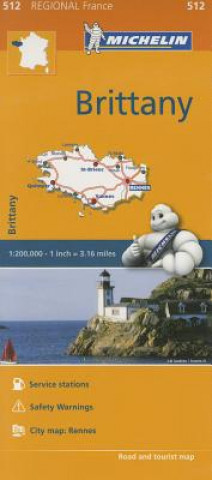 Brittany - Michelin Regional Map 512