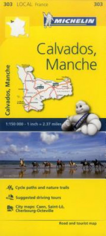 Calvados, Manche - Michelin Local Map 303