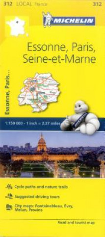 Essonne, Paris, Seine-et-Marne - Michelin Local Map 312