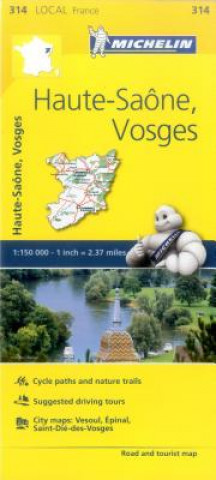Haute-Saone, Vosges - Michelin Local Map 314