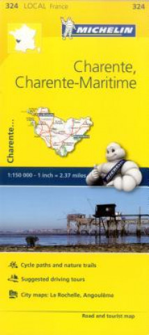 Charente, Charente-Maritime - Michelin Local Map 324