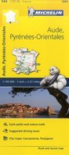 Aude, Pyrenees-Orientales - Michelin Local Map 344