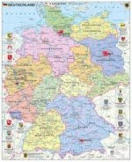 Stiefel Wandkarte Großformat Deutschland physisch