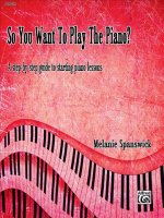 SO YOU WANT TO PLAY THE PIANO?