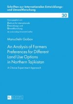 Analysis of Farmers Preferences for Different Land Use Options in Northern Tajikistan