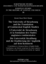University of Strasbourg and the Foundation of Continental English Studies- L'Universite de Strasbourg et la fondation des etudes anglaises continenta