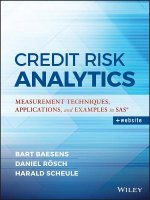 Credit Risk Analytics - Measurement Techniques, Applications, and Examples in SAS