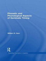 Phonetic and Phonological Aspects of Geminate Timing