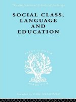 Social Class Language and Education