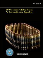 DOD Contractor's Safety Manual for Ammunition and Explosives
