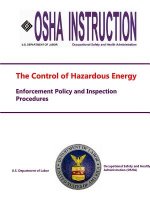 Control of Hazardous Energy - Enforcement Policy and Inspection Procedures