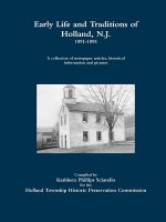 Early Life and Traditions of Holland, N.J.  1891-1895