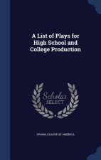 List of Plays for High School and College Production