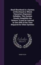 Boyd Shorthand Is a System of Shorthand in Which Characters Represent Syllables. This System Greatly Simplifies the Science. It May Be Learned in One-