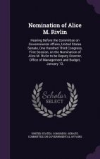 Nomination of Alice M. Rivlin