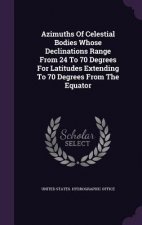 Azimuths of Celestial Bodies Whose Declinations Range from 24 to 70 Degrees for Latitudes Extending to 70 Degrees from the Equator