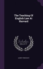 Teaching of English Law at Harvard