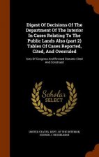 Digest of Decisions of the Department of the Interior in Cases Relating to the Public Lands Also (Part 2) Tables of Cases Reported, Cited, and Overrul