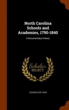 North Carolina Schools and Academies, 1790-1840