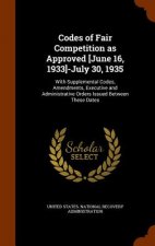 Codes of Fair Competition as Approved [june 16, 1933]-July 30, 1935