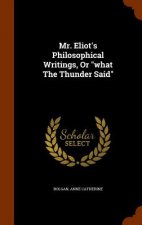 Mr. Eliot's Philosophical Writings, or What the Thunder Said