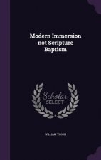 Modern Immersion Not Scripture Baptism