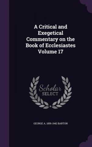 Critical and Exegetical Commentary on the Book of Ecclesiastes Volume 17