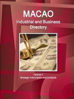Macao Industrial and Business Directory Volume 1 Strategic Information and Contacts