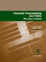 Financial Programming And Policy The Case Of Turkey (Reprint) (Fpptea)