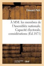 MM. Les Membres de l'Assemblee Nationale. Capacite Electorale, Considerations Et Projets
