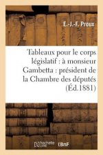 Tableaux Pour Le Corps Legislatif: A Monsieur Gambetta: President de la Chambre Des Deputes