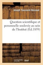Question Scientifique Et Personnelle Soulevee Au Sein de l'Institut Au Sujet Des Dernieres