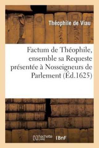 Factum de Theophile, Ensemble Sa Requeste Presentee A Nosseigneurs de Parlement