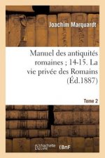Manuel Des Antiquites Romaines 14-15. La Vie Privee Des Romains. Tome 2