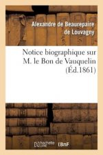 Notice Biographique Sur M. Le Bon de Vauquelin