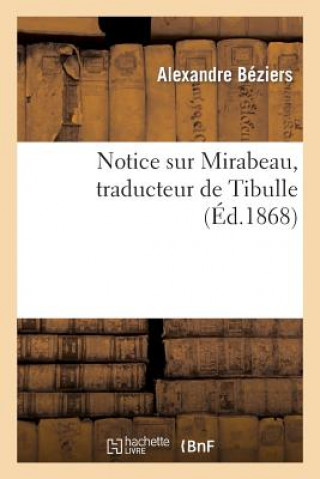 Notice Sur Mirabeau, Traducteur de Tibulle