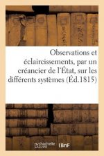 Observations Et Eclaircissements, Par Un Creancier de l'Etat, Sur Les Differents Systemes