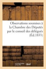 Observations Soumises A La Chambre Des Deputes Par Le Conseil Des Delegues Des Colonies Francaises