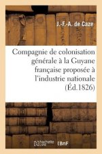 Compagnie de Colonisation Generale A La Guyane Francaise Proposee A l'Industrie Nationale
