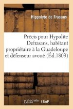 Precis Pour Hypolite Defrasans, Habitant Proprietaire A La Guadeloupe Et Defenseur Avoue