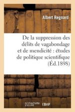 de la Suppression Des Delits de Vagabondage Et de Mendicite Etudes de Politique Scientifique