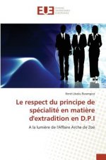 Le Respect Du Principe de Specialite En Matiere Dextradition En D.P.I