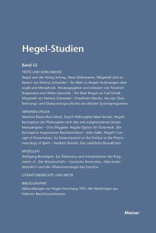 Hegel-Studien / Hegel-Studien Band 12 (1977)